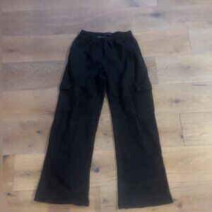 brandy melville black sweatpant cargos